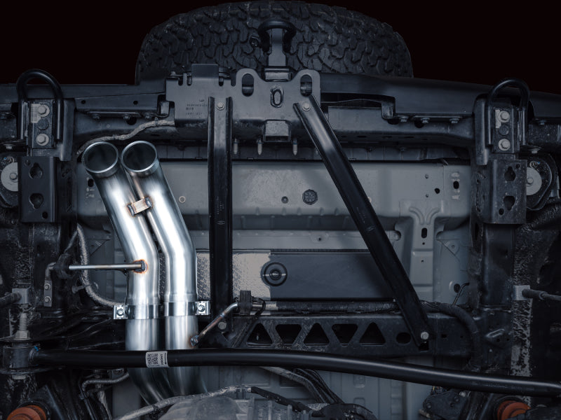 AWE Tuning 3025-31327 - AWE3025-31327 - AWE Tuning 22-24 Ford Bronco Raptor 4WD Dual BashGuards Cat-Back SwitchPath Exhaust (No Tips) - Shipped in Europe - Tuningsupply.com