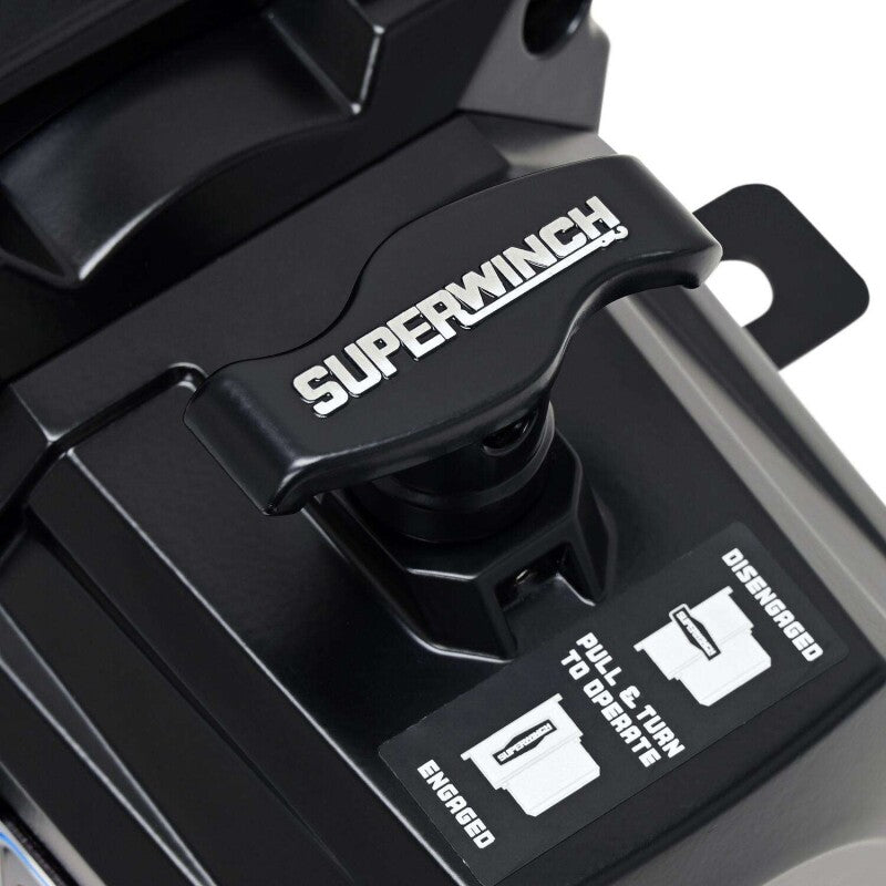 Superwinch 1710204 - SUW1710204 - Superwinch 10000 LBS 12V DC 3/8in x 80ft Synthetic Rope SX10SR Winch - Semi Gloss Black - Shipped in Europe - Tuningsupply.com