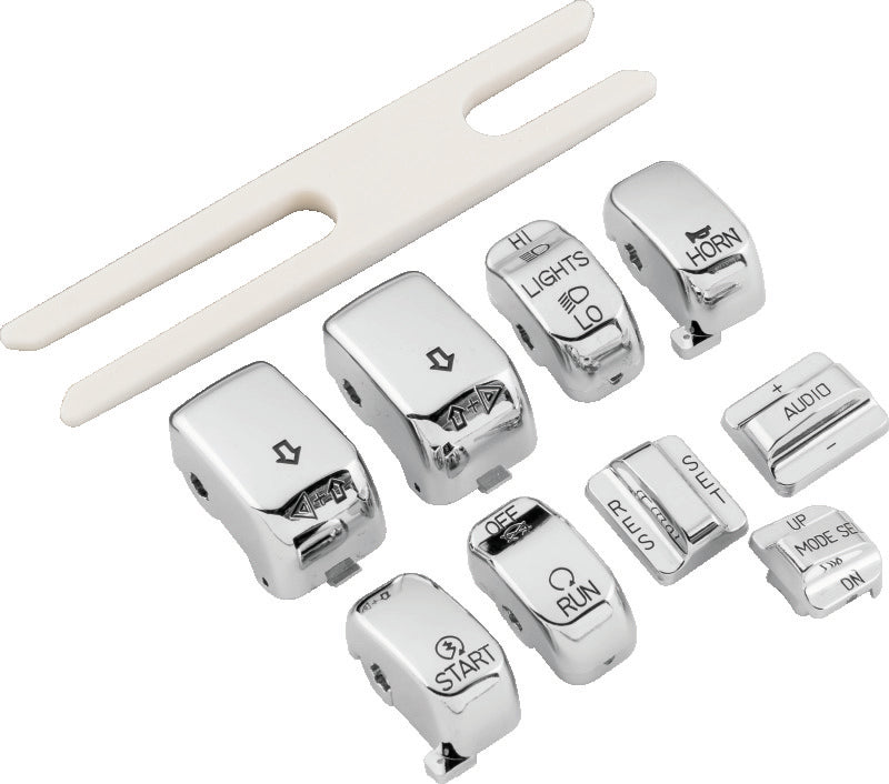 Bikers Choice 482835 - BKC482835 - Bikers Choice 96-16 FLHT/FLHR 06-16 FLHX Chrome Switch Cap Kit W/Cruise Control H-D 71816-09 - Shipped in Europe - Tuningsupply.com