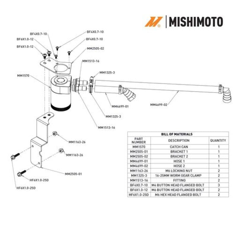 Mishimoto MMBCC-MUS8-24 - MISMMBCC-MUS8-24 - Mishimoto 2024+ Ford Mustang V8 Oil Catch Can - PCV Side - Shipped in Europe - Tuningsupply.com