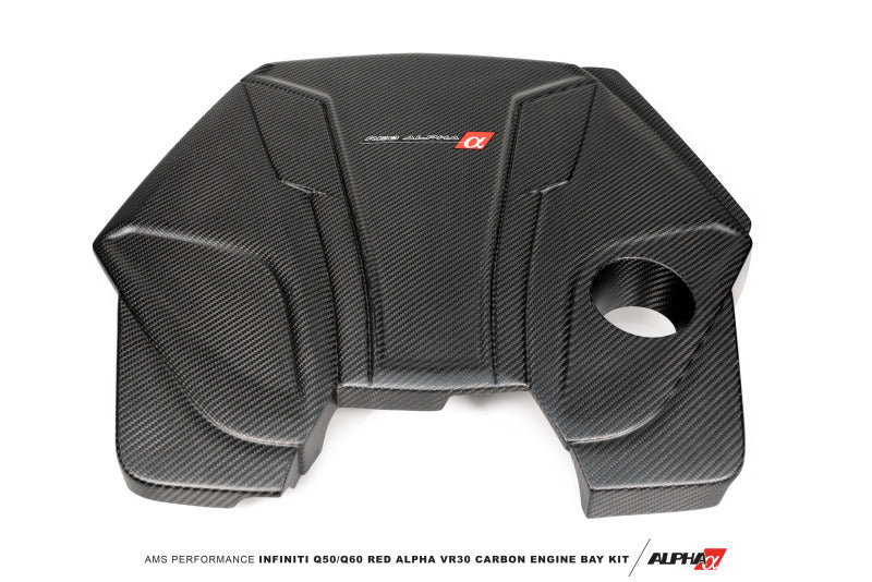 AMS ALP.28.06.0001-1 - AMSALP.28.06.0001-1 - AMS Performance Infiniti 17+ Q60 / 16+ Q50 3.0TT Alpha Matte Carbon Engine Cover - Shipped in Europe - Tuningsupply.com