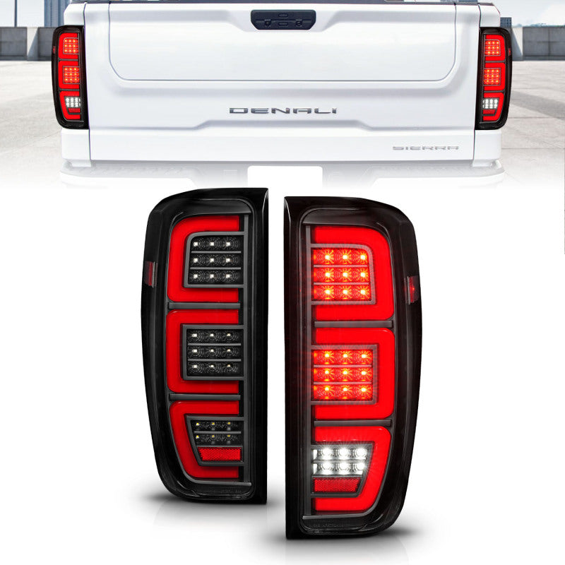 ANZO 311459 - ANZ311459 - ANZO 19-23 GMC Sierra 1500/2500HD/3500HD Black Replacement Full LED Bar Tail Light - Shipped in Europe - Tuningsupply.com