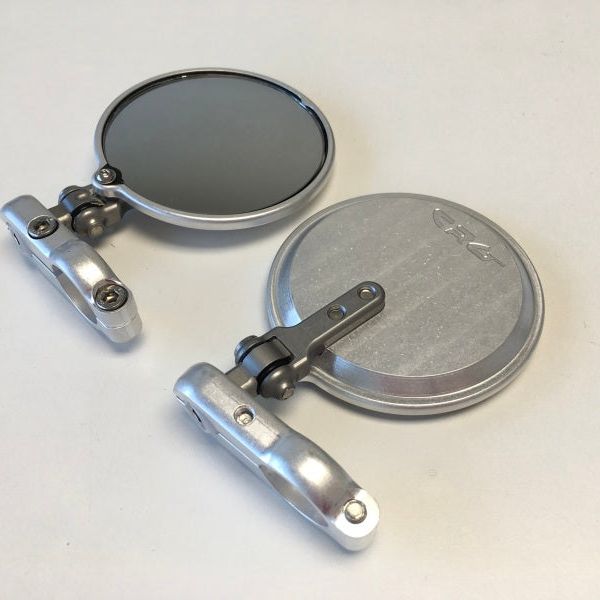 CRG Constructors HSLS-201-L - CRGHSLS-201-L - CRG Hindsight Folding 3 in. Round Bar-End Mirror Left - Silver - Shipped in Europe - Tuningsupply.com