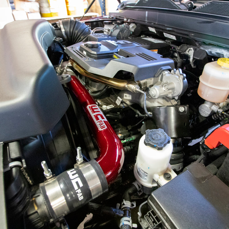 Wehrli WCF100223-RED - WCFWCF100223-RED - Wehrli 19-23 Cummins 6.7L Upper Coolant Pipe - WCFab Red - Shipped in Europe - Tuningsupply.com