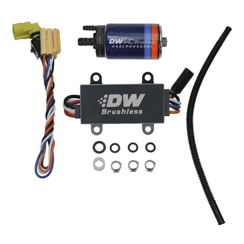 DeatschWerks 9-442-C102-0911 - DWK9-442-C102-0911 - DeatschWerks DW440 440lph Brushless Fuel Pump w/+C102 Controller w/ Install Kit 14-19 Chevy Corvette - Shipped in Europe - Tuningsupply.com