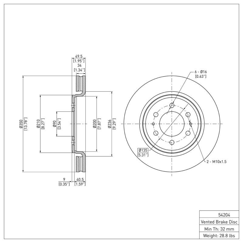 DFC 600-54204 - DFC600-54204 - DFC 07-21 Ford F-150 4WD Front Brake Rotor - Shipped in Europe - Tuningsupply.com