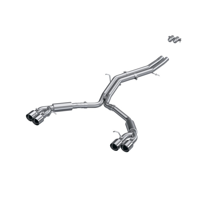 MBRP PS4607304 - MBRPS4607304 - MBRP 18-21 Audi S5 Coupe/S4 Sedan T304 SS 2.5in Cat-Back Quad Rear Exit Exhaust - SS Tips - Shipped in Europe - Tuningsupply.com
