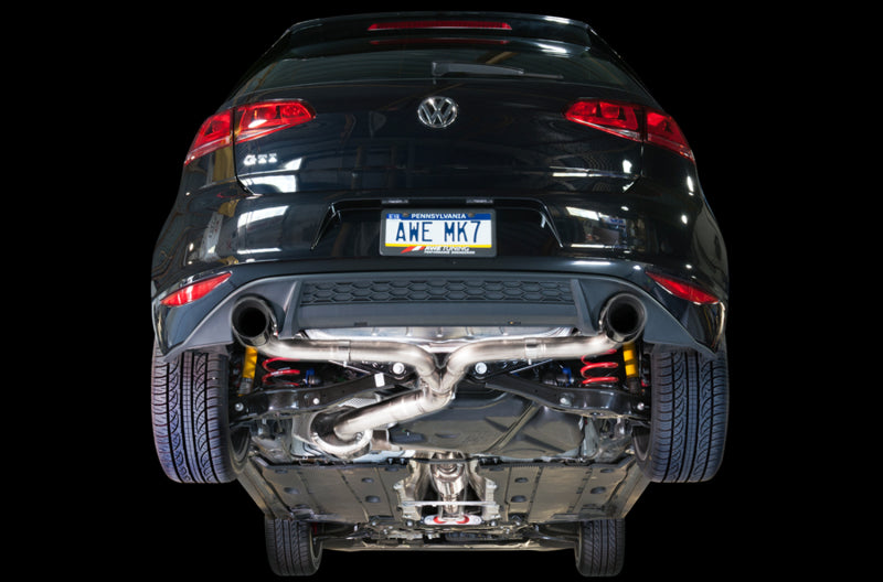 AWE Tuning 3015-32046 - AWE3015-32046 - AWE Tuning VW MK7 GTI Touring Edition Exhaust - Chrome Silver Tips - Shipped in Europe - Tuningsupply.com