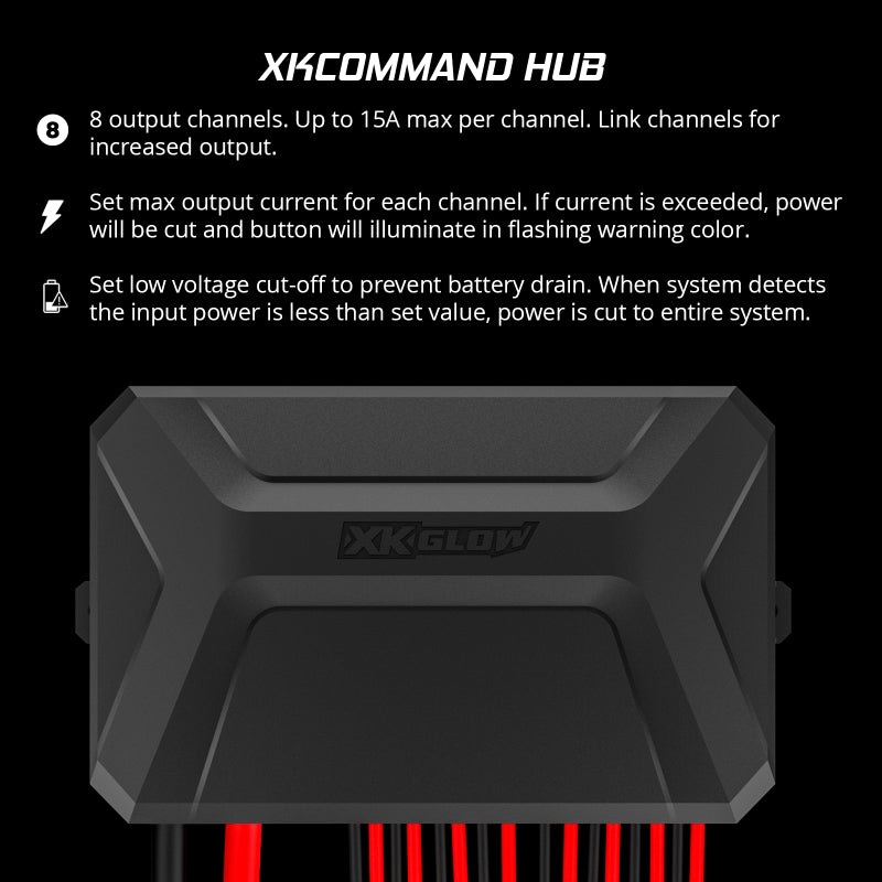 XKGLOW XKCMDKIT1 - XKGXKCMDKIT1 - XKGlow XKcommand Bluetooth Switch Panel for Lights 12V Accessory Offroad - Shipped in Europe - Tuningsupply.com