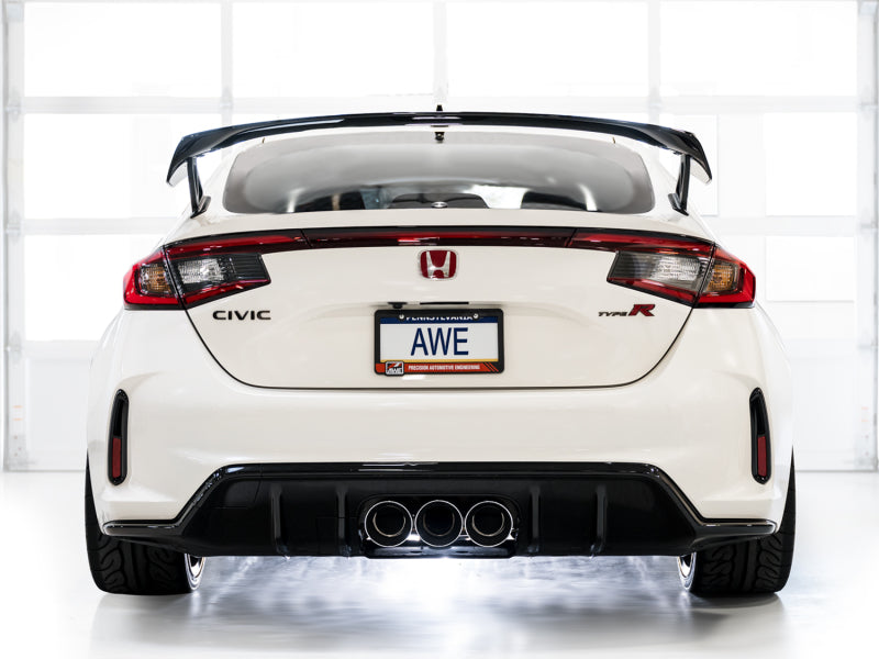 AWE Tuning 3015-52287 - AWE3015-52287 - AWE Tuning 2023 Honda Civic Type R FL5 Touring Edition Exhaust w/ Triple Chrome Silver Tips - Shipped in Europe - Tuningsupply.com