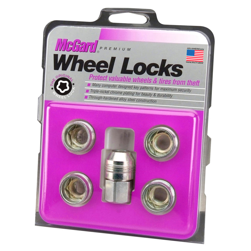 McGard 24519 - MCG24519 - McGard Wheel Lock Nut Set - 5pk. (Under Hub Cap / Cone Seat) M14X.5 / 22mm Hex / .893in. L. - Silver - Shipped in Europe - Tuningsupply.com