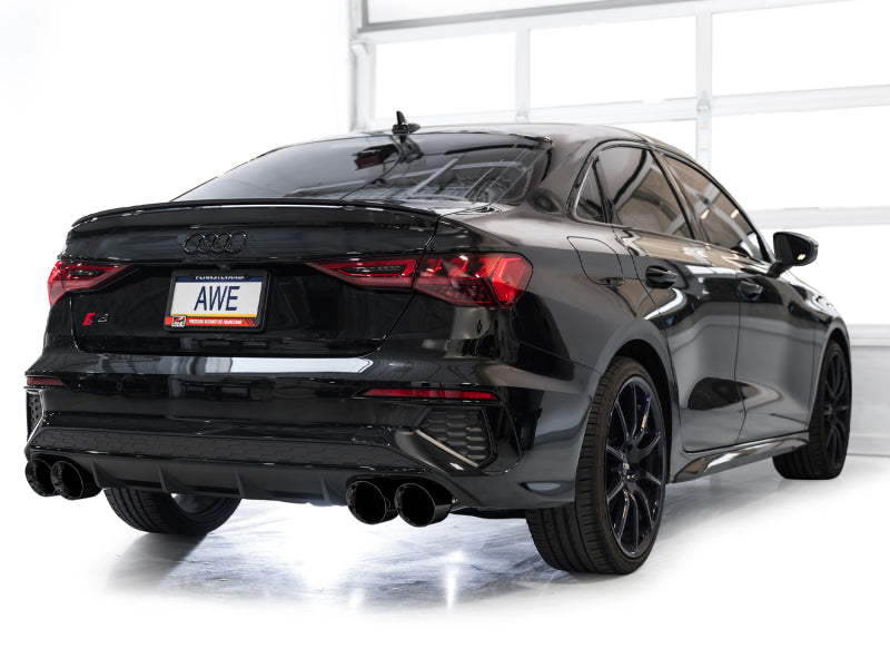 AWE Tuning 3015-43897 - AWE3015-43897 - AWE 22-24 Audi 8Y S3 Touring Edition Exhaust - Diamond Black Tips - Shipped in Europe - Tuningsupply.com