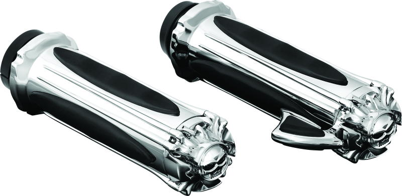Kuryakyn 6297 - KUR6297 - Kuryakyn Premium Zombie Grips With Throttle Boss Throttle-By-Wire Chrome - Shipped in Europe - Tuningsupply.com