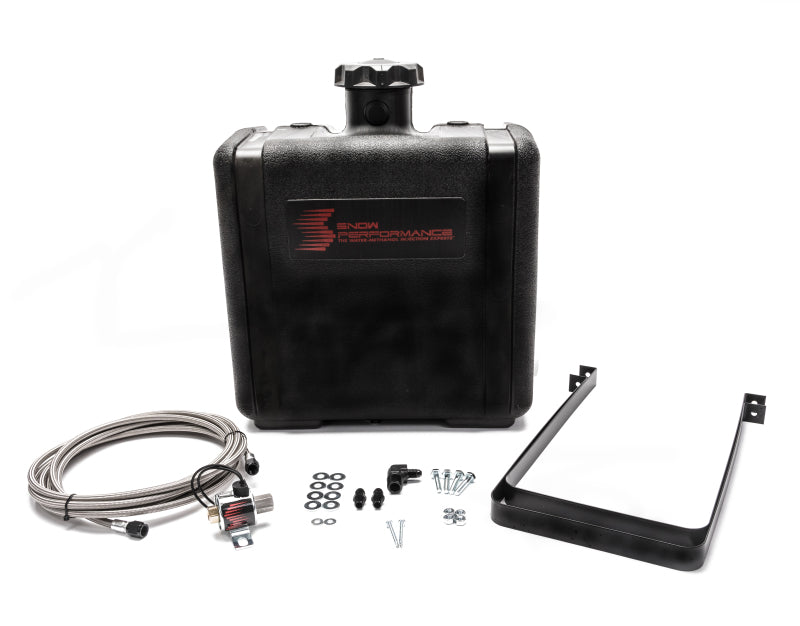 Snow Performance SNO-40016-BRD - SNOSNO-40016-BRD - Snow Performance Water Tank Upgrade 7gal (w/Braided SS Line/Brackets/Solenoid/4AN Fittings) - Shipped in Europe - Tuningsupply.com