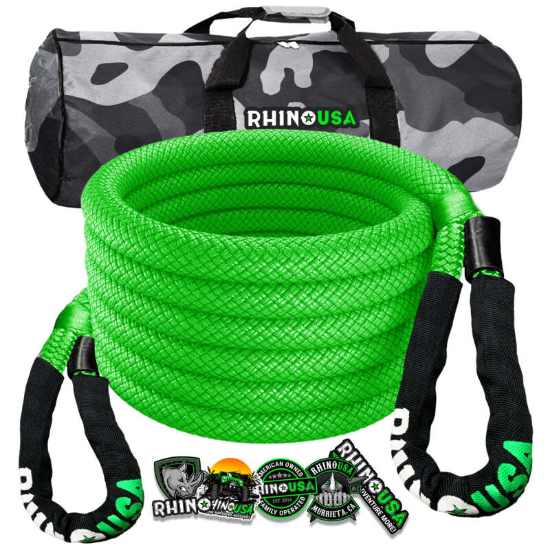 Rhino USA KROPE-78X20-GRN - RSAKROPE-78X20-GRN - Rhino USA Kinetic Energy Recovery Rope (7/8In X 20Ft) Green - Shipped in Europe - Tuningsupply.com