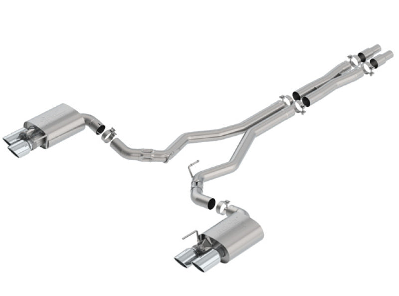 Borla 140743 - BOR140743 - Borla 2018 Ford Mustang GT 5.0L AT/MT 3in ATAK Catback Exhaust w/ Valves - Shipped in Europe - Tuningsupply.com