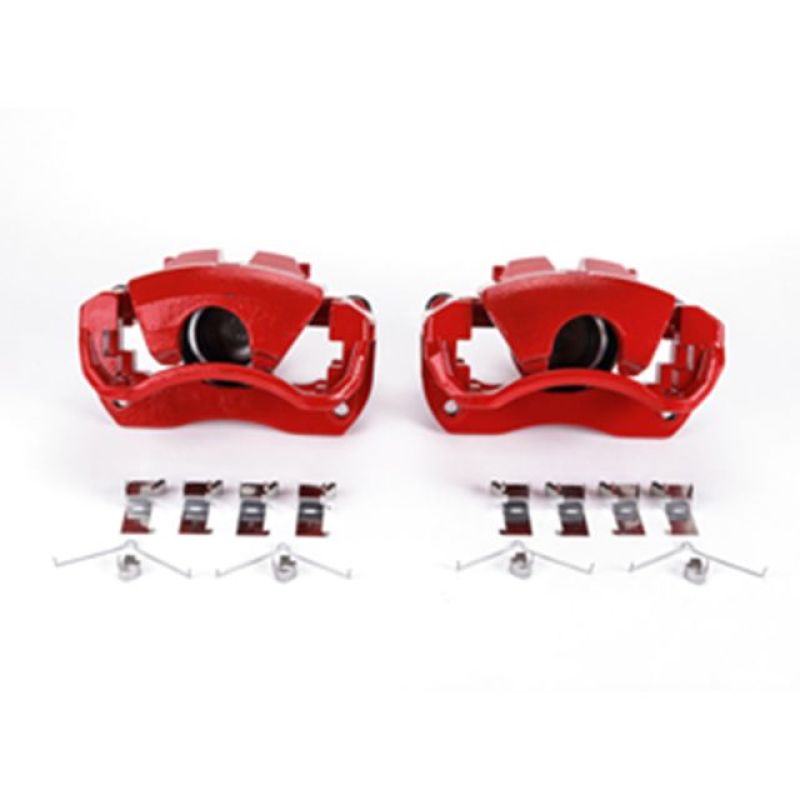 PowerStop S3128 - PSBS3128 - Power Stop 13-17 Lexus ES300h Front Red Calipers w/Brackets - Pair - Shipped in Europe - Tuningsupply.com