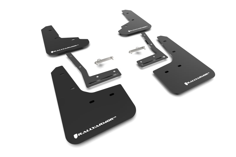 Rally Armor MF156-UR-BLK-WH - RALMF156-UR-BLK-WH - Rally Armor 2026+ Subaru Trailseeker Black UR Mud Flap w/White Logo - Shipped in Europe - Tuningsupply.com
