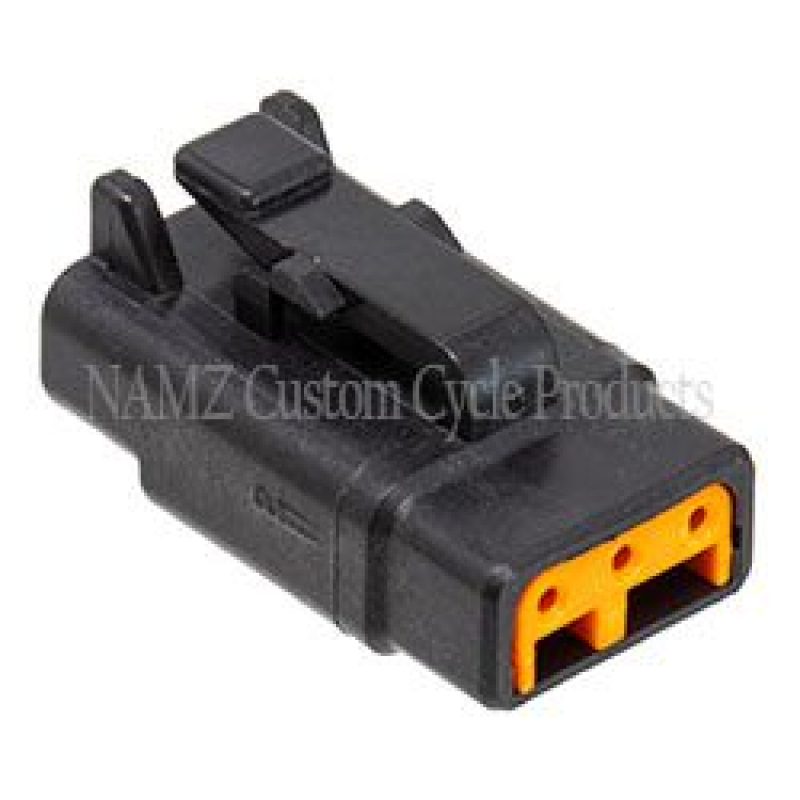 NAMZ - NAMMDP-3B - NAMZ Deutsch DTM 3-Position Plug w/3 Stamped Terminals & Wedgelock - Black (HD 74113-98BK) - Shipped in Europe - Tuningsupply.com