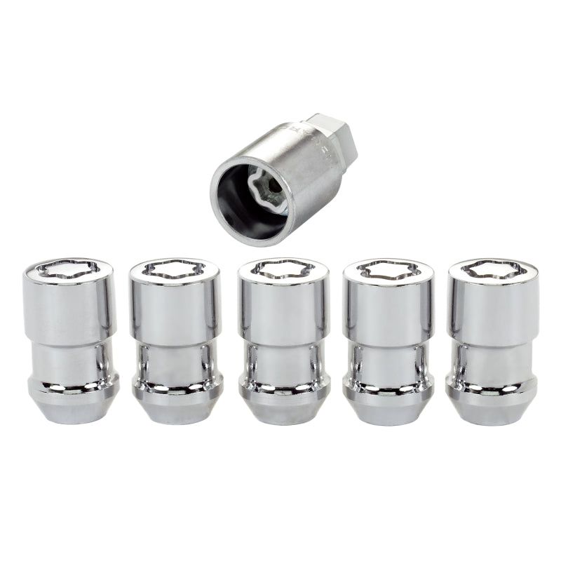 McGard 24538 - MCG24538 - McGard Wheel Lock Nut Set - 5pk. (Cone Seat) 1/2-20 / 3/4 &13/16 Dual Hex / 1.46in. Length - Chrome - Shipped in Europe - Tuningsupply.com