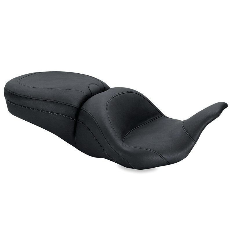 Mustang Motorcycle 79700 - MMP79700 - Mustang 08-21 Harley Electra Glide, Rd Glide, Rd King, Str Glide Lowdown Touring 1PC Seat - Black - Shipped in Europe - Tuningsupply.com