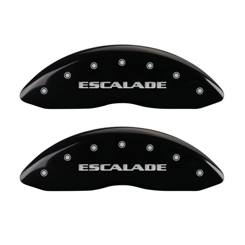 MGP 35015SESCBK - MGP35015SESCBK - MGP 4 Caliper Covers Engraved Front & Rear Escalade Black finish silver ch - Shipped in Europe - Tuningsupply.com