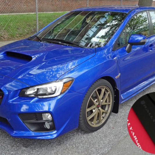 Rally Armor MF32-UR-BLK/GRY - RALMF32-UR-BLK/GRY - Rally Armor 15-21 Subaru WRX/STI Black UR Mud Flap w/Grey Logo - Shipped in Europe - Tuningsupply.com