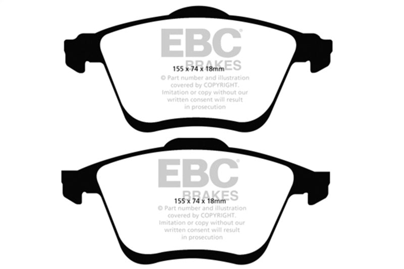 EBC DP41773R - EBCDP41773R - EBC 06-09 Mazda 6 2.3 Turbo (Mazdaspeed) Yellowstuff Front Brake Pads - Shipped in Europe - Tuningsupply.com