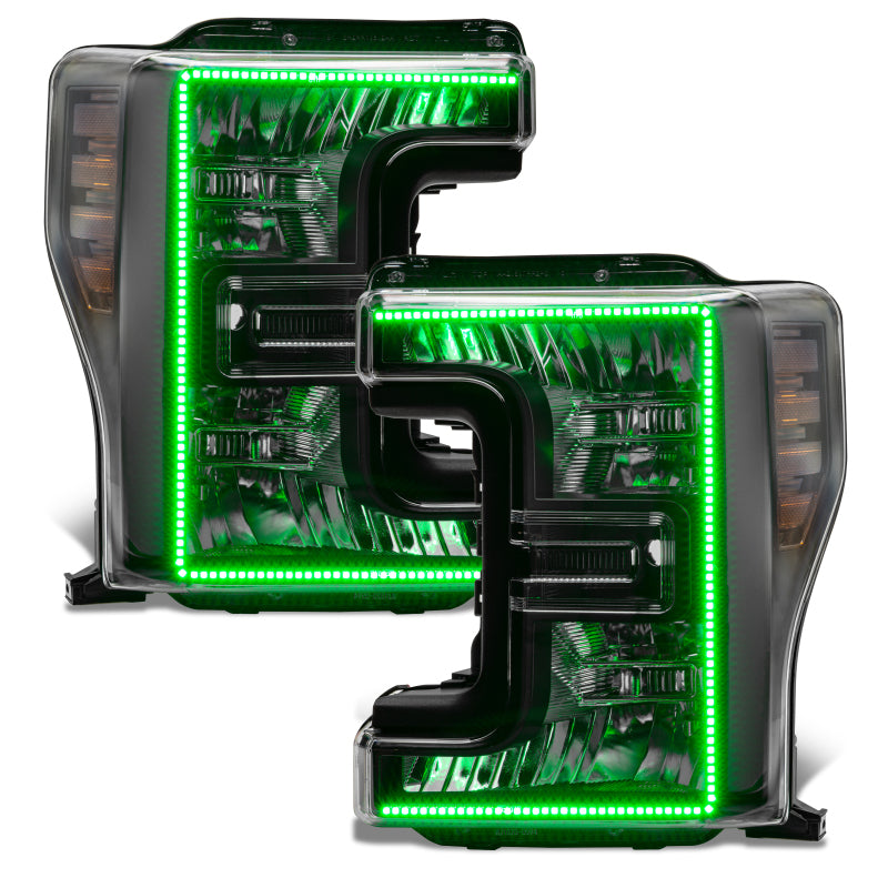 ORACLE Lighting 8203-332 - ORL8203-332 - Oracle 17-19 Ford F-250 SD Dynamic Pre-Assembled Headlights - Halogen - Black Edition - - Shipped in Europe - Tuningsupply.com