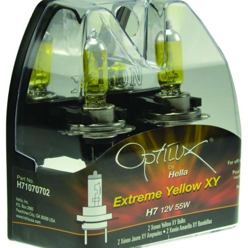 Hella LAH71070702 - HELLAH71070702 - Hella Optilux H7 12V/55W XY Xenon Yellow Bulb - Shipped in Europe - Tuningsupply.com