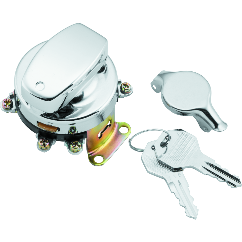 TwinPower 492237 - TWP492237 - Twin Power 36-72 FL Chrome Fat Bob Style Ignition Switch - Shipped in Europe - Tuningsupply.com
