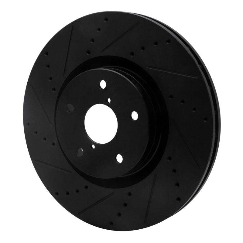 R1 Concepts 633-13016L - RNC633-13016L - R1 05-17 Subaru WRX STI Front Left Drilled & Slotted Black Brake Rotor - Shipped in Europe - Tuningsupply.com