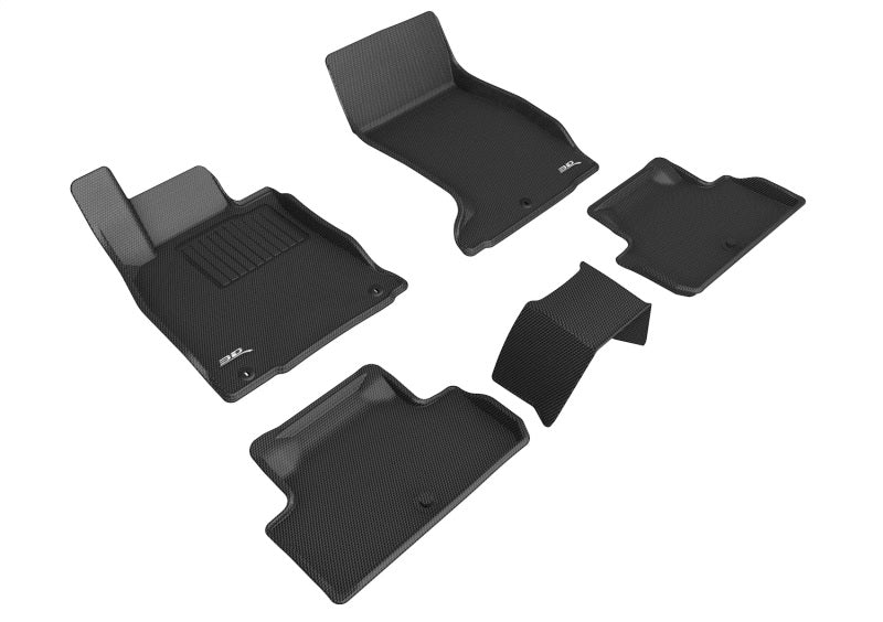 3D MAXpider L1GS00401509 - ACEL1GS00401509 - 3D MAXpider 2019-2023 Genesis G70 AWD Kagu 1st & 2nd Row Floormats - Black - Shipped in Europe - Tuningsupply.com