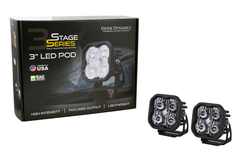 Diode Dynamics DD6855P - DIODD6855P - Diode Dynamics SS3 Sport ABL - White SAE Fog Standard (Pair) - Shipped in Europe - Tuningsupply.com