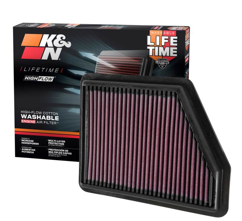 K&N Engineering 33-5045 - KNN33-5045 - K&N 2016 Honda Civic L4-2.0L Replacement Drop In Air Filter - Shipped in Europe - Tuningsupply.com
