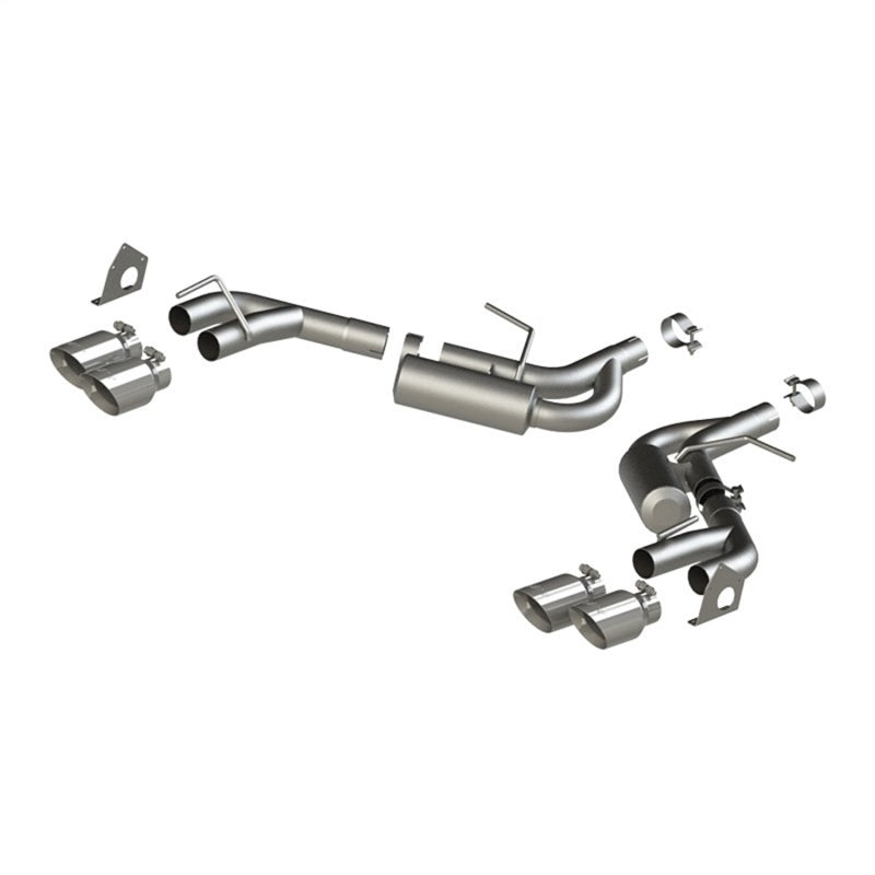 MBRP PS7039AL - MBRPS7039AL - MBRP 16-19 Chevrolet Camaro V6 2.5in AL NPP Dual Axle Back Exhaust w/ 4in Quad Dual Wall Tips - Shipped in Europe - Tuningsupply.com