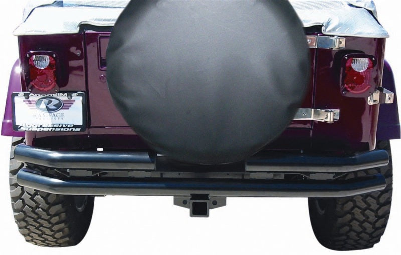 Rampage 7648 - RAM7648 - Rampage 1976-1983 Jeep CJ5 Double Tube Rear Bumper - Black - Shipped in Europe - Tuningsupply.com