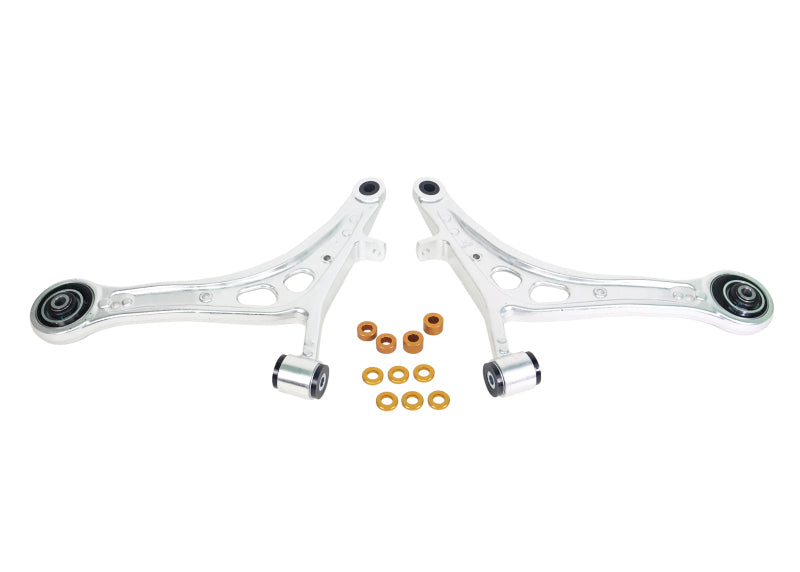 Whiteline KTA407 - WHLKTA407 - Whiteline 17-21 Subaru WRX/STI Front Lower Control Arms w/ Caster Correction - Shipped in Europe - Tuningsupply.com