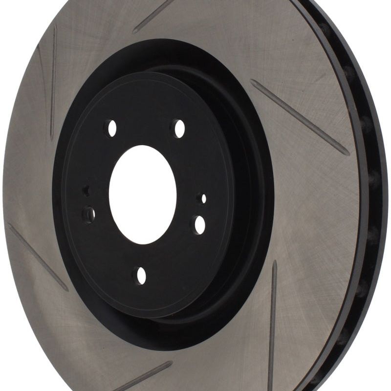 Stoptech 126.46076SR - STO126.46076SR - StopTech Power Slot 08-09 Evo 10 Slotted Right Front Rotor - Shipped in Europe - Tuningsupply.com