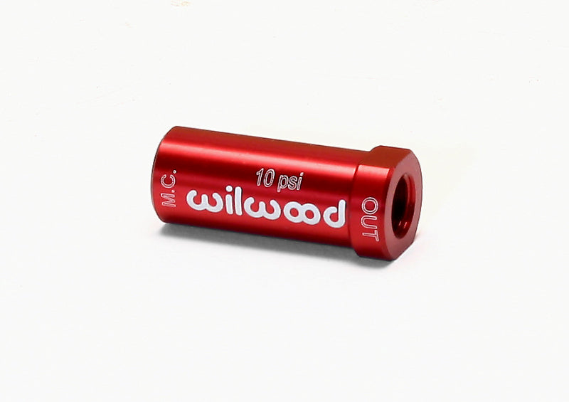 Wilwood 260-13707 - WIL260-13707 - Wilwood Residual Pressure Valve - New Style 10# / Red - Shipped in Europe - Tuningsupply.com