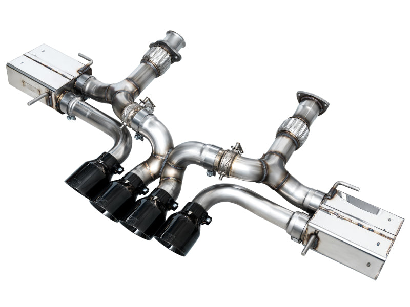 AWE Tuning 3025-43906 - AWE3025-43906 - AWE 2023 C8 Corvette Z06 SwitchPath Cat-Back Exhaust - Diamond Black Tips - Shipped in Europe - Tuningsupply.com