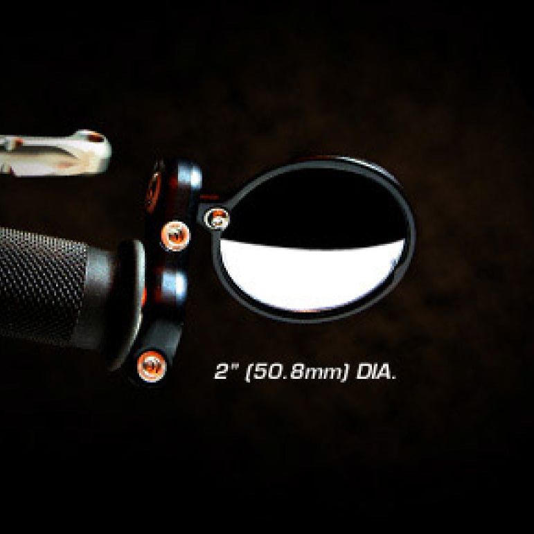 CRG Constructors BS-100 - CRGBS-100 - CRG Blindsight 2 in. Round Bar-End Mirror - Black - Shipped in Europe - Tuningsupply.com