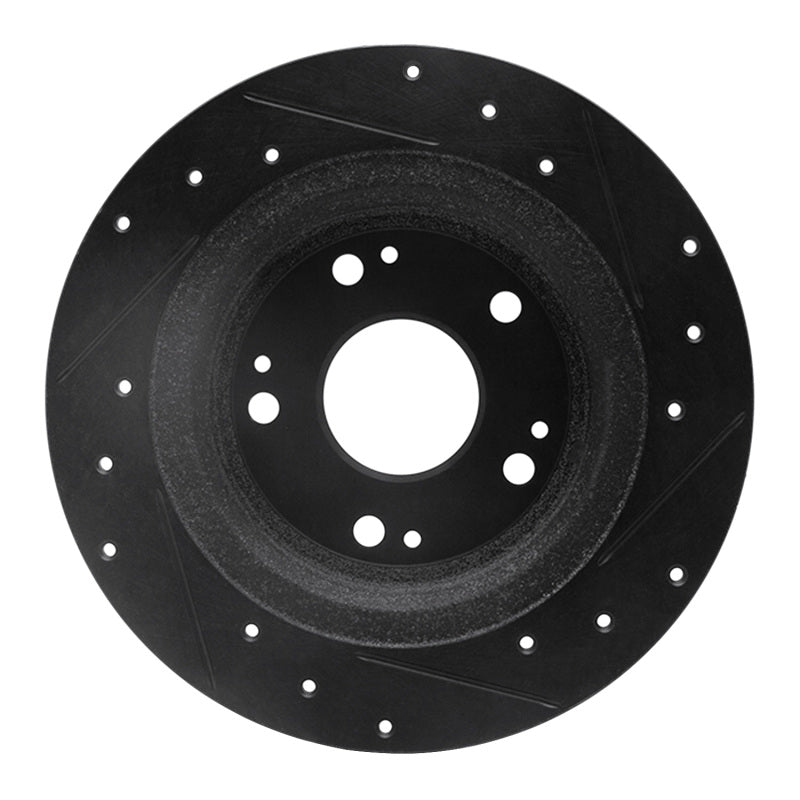 R1 Concepts 633-59032L - RNC633-59032L - R1 05-17 Honda Accord Rear Left Drilled & Slotted Black Brake Rotor - Shipped in Europe - Tuningsupply.com