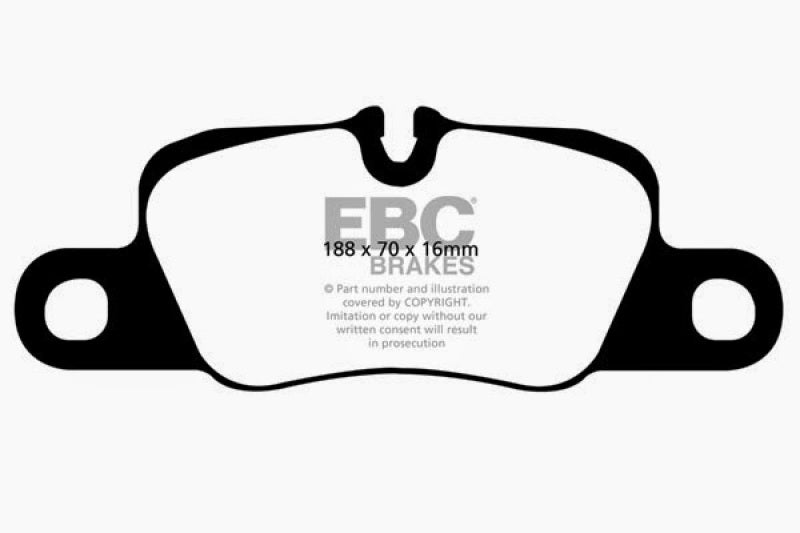 EBC DP51858NDX - EBCDP51858NDX - EBC 12-13 Porsche Panamera (Cast Iron only) 3.0 SC Hybrid Bluestuff Rear Brake Pads - Shipped in Europe - Tuningsupply.com