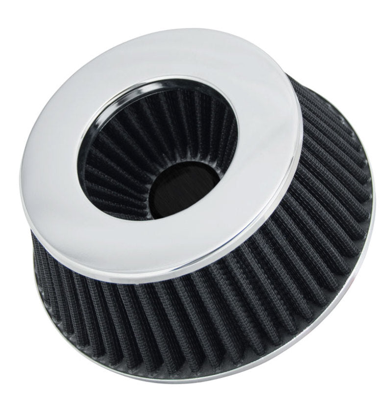Spectre 8161 - SPE8161 - Spectre Adjustable Conical Air Filter 2-1/2in. Tall (Fits 3in. / 3-1/2in. / 4in. Tubes) - Black - Shipped in Europe - Tuningsupply.com