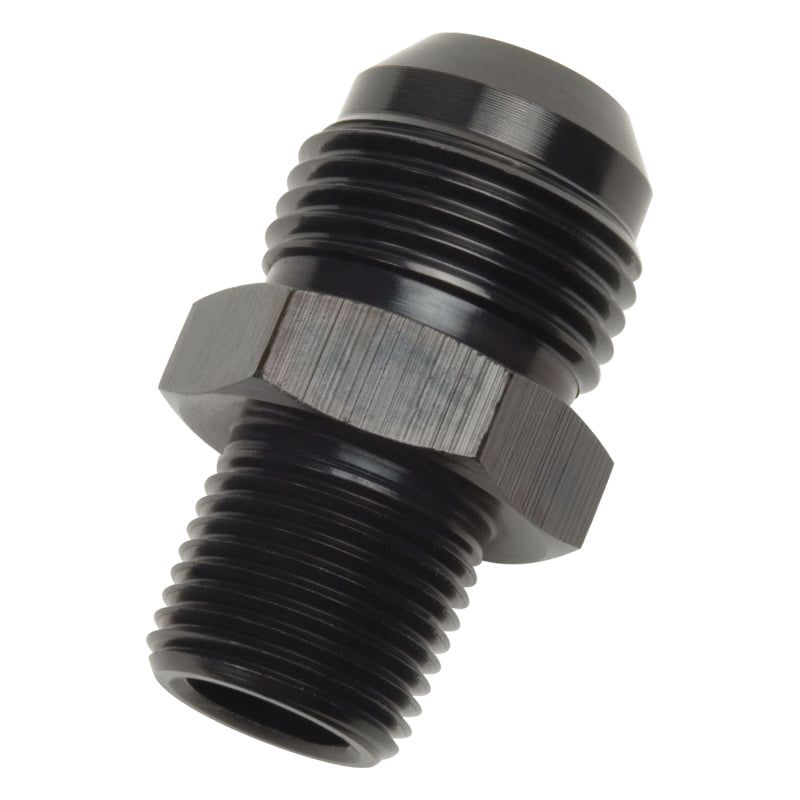 Russell 660493 - RUS660493 - Russell Performance -8 AN to 1/2in NPT Straight Flare to Pipe (Black) - Shipped in Europe - Tuningsupply.com