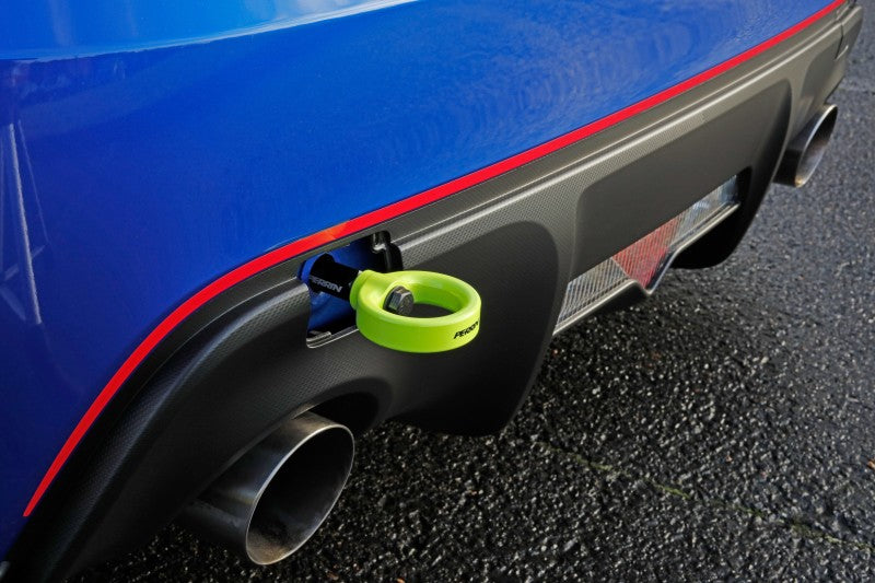 Perrin Performance PSP-BDY-255NY - PERPSP-BDY-255NY - PERRIN 13-25 Subaru BRZ / 13-20 Scion FRS & Toyota 86 / 22-25 GR86 Tow Hook Kit (Rear) - Neon Yellow - Shipped in Europe - Tuningsupply.com
