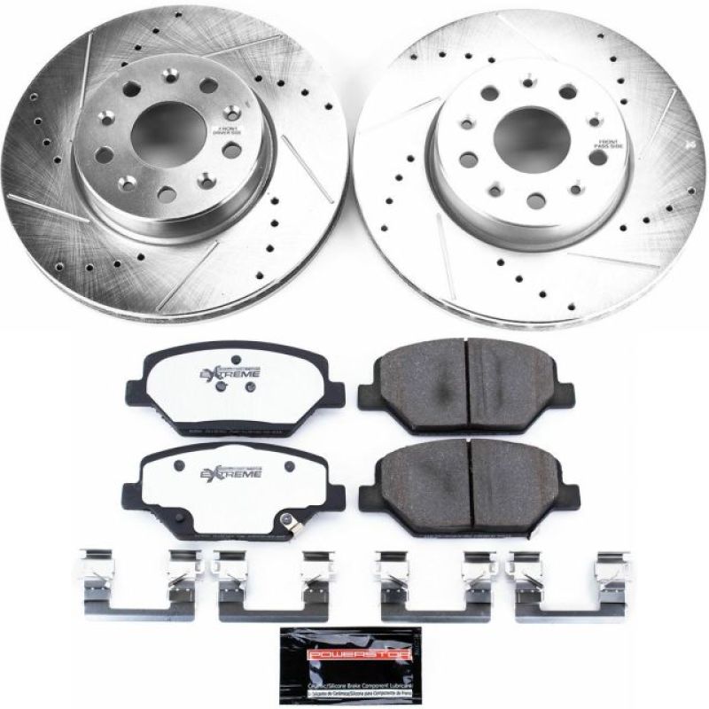PowerStop K7295-26 - PSBK7295-26 - Power Stop 16-19 Chevrolet Camaro Front Z26 Street Warrior Brake Kit - Shipped in Europe - Tuningsupply.com