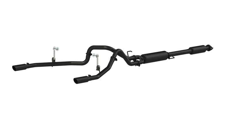 MBRP PS5258BLK - MBRPS5258BLK - MBRP 2015 Ford F-150 5.0L 3in Cat Back Dual Split Rear Exit Black Exhaust System - Shipped in Europe - Tuningsupply.com