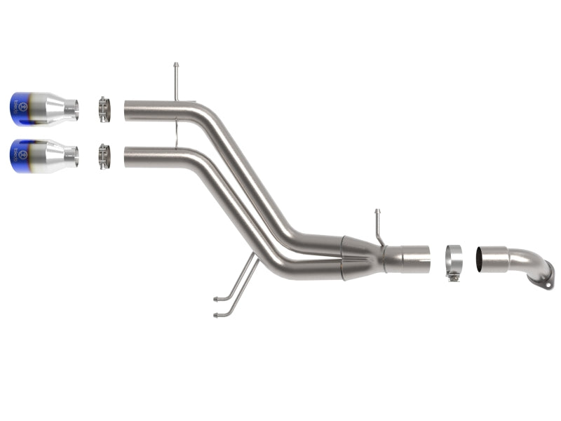 aFe 49-37019-L - AFE49-37019-L - aFe Takeda 13-17 Hyundai Veloster L4-1.6L 2-1/2in 304 SS Axle-Back Exhaust w/ Blue Flame Tips - Shipped in Europe - Tuningsupply.com